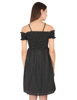 back view-Black Strapless Mini Dress 