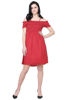 Front view-Dark Red Mini Dress