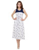Blue and White Floral Midi Dress  .bhfashion.in