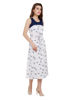 Left hand  side view- Blue and White Floral Midi Dress 