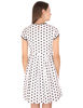 back view- White Dresses with Black Polka Dots