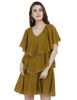 Front view-Olive Green Midi Dress 