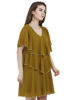 Left hand  side view- Olive Green Midi Dress 