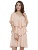 Right hand side view-Women's Pink Midi Dress