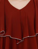 zoom view-Wine Red Midi Dress 
