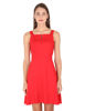 Front view-Red Knee Length Dresses 