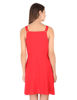 back view- Red Knee Length Dresses 