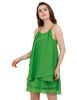 Right hand side view-Emerald Green Knee-Length Dress