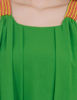 zoom view-Emerald Green Knee-Length Dress