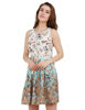 Right hand side view-White Multicolor Dress