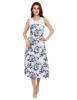 Women's White Mid-Length Dresses .bhfashion.in