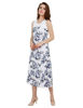 Right hand side view-Women's White Mid-Length Dresses