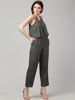Right hand side view -Olive Green Jumpsuit