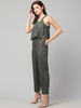 Left hand  side view- Olive Green Jumpsuit 