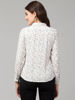 back view- White shirt with black polka dots