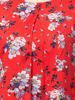 zoom view-Red Floral Short Dress