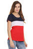Left hand  side view-  Women's Red T-Shirt