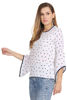 Left hand  side view-  White Long-Sleeve Top