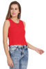 Right hand  side view-  Women's Red Tank 