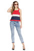Red, White, and Blue Sleeveless Top.bhfashion.in