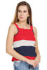 Right hand  side view-  Red, White, and Blue Sleeveless Top