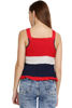 back view-  Red, White, and Blue Sleeveless Top