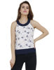 Front view-White Sleeveless Tops
