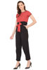 Left hand  side view-  Red Geometric Jumpsuits