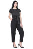 Right hand  side view-  Black and white Polka Dot Jumpsuit 