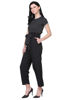 Left hand  side view-  Black and white Polka Dot Jumpsuit 