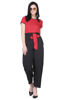 Red and White Polka Dot Jumpsuit .bhfashion.in