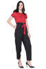 Right hand  side view-  Red and White Polka Dot Jumpsuit