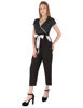 Left hand  side view-  Black and White Polka Dot Pantsuit