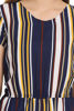 zoom view-Multicolor Striped Sequin Jumpsuit 
