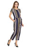 Right hand  side view-  Multicolor Striped Sequin Jumpsuit 