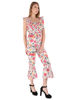 Right hand  side view-   White Printed Jumpsuit