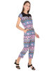 Right hand  side view-   Purple Floral Jumpsuit 
