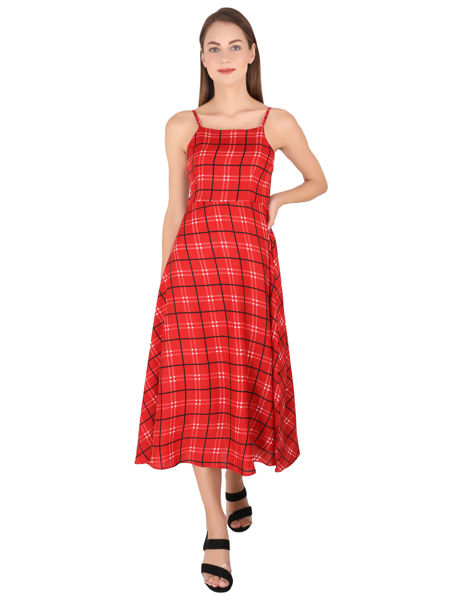 Red and Black Maxi Dress .bhfashion.in