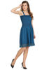 Right hand  side view-   Midi Teal Dress 