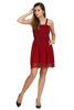 zoom view-Women's Red Midi Dress 
