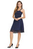 Left hand  side view-  Women's Blue Midi Dresses 