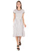 Front view-White Dress with Black Polka Dots