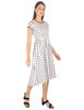 Right hand  side view-   White Dress with Black Polka Dots