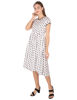 Left hand  side view- White Dress with Black Polka Dots