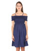 Front view-Blue Midi Dress Formal