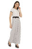 Right hand  side view-   White Polka Dot Jumpsuit 