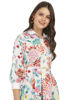 Right zoom  side view-  White Floral Maxi Dress with Sleeves