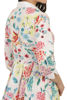 back zoom view-  White Floral Maxi Dress with Sleeves