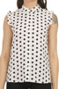 zoom view-White shirt with black polka dots