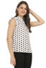 Right hand  side view-  White Shirt with Black Polka Dots